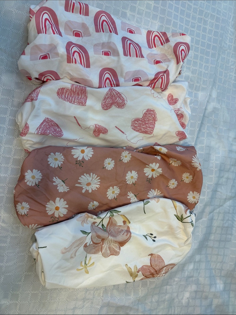Pink Patterned Fitted Sheet Set - Brand: gllquen baby